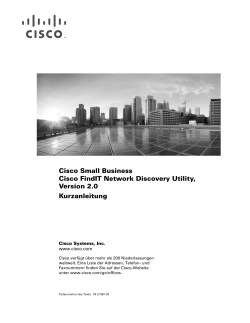 Cisco FindIT Network Discovery Utility Administration Guide, V 2.0 (German)