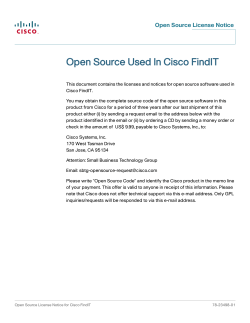 Open Source Used in Cisco FindIT 1.0.0