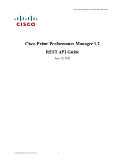 Cisco Prime Performance Manager REST API Guide, 1.2