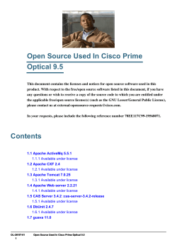 Open Source Used in Cisco Prime Optical 9.5