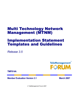 MNTM TM Forum Document for Cisco Prime Optical 10.3