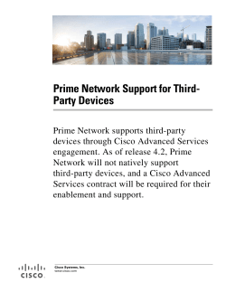 Third-Party Device Support for Prime Network 4.2 and Onward