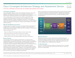 Cisco Converged Architecture Strategy and Assessment-Service &ndash; Informationen auf einen Blick