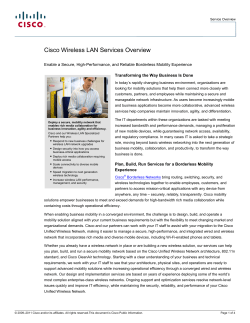 &Atilde;&oelig;bersicht zu Cisco Wireless LAN-Services