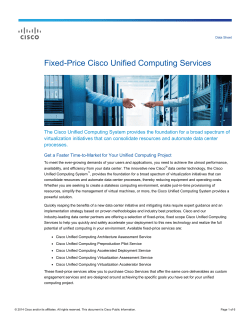 Cisco Unified Computing Architecture Assessment-Service