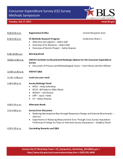 CE Survey Methods Symposium Program