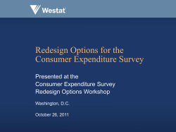 Redesign Options for the Consumer Expenditure Survey