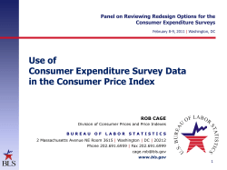 Use of Consumer Expenditure Survey Data in the Consumer Price Index