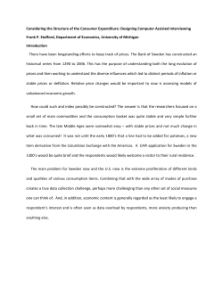 Considering the Structure of the Consumer Expenditure: Designing Computer Assisted Interviewing