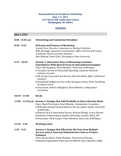 Household Survey Producers Workshop Agenda