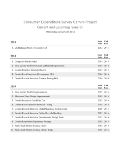 CE Survey Gemini Project: Current and upcoming research