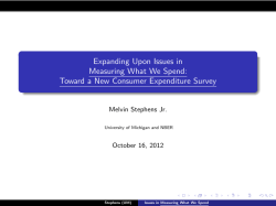 Expanding Upon Issues in Measuring What We Spend: Toward a New Consumer Expenditure Survey