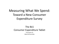 The BLS Consumer Expenditure Tablet