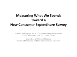 Measuring What We Spend: Toward a New Consumer Expenditure Survey
