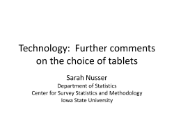 Technology: Further comments on the choice of tablets