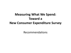 Measuring What We Spend: Toward a New Consumer Expenditure Survey