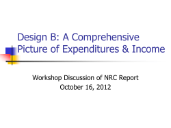 Design B: A Comprehensive Picture of Expenditures & Income