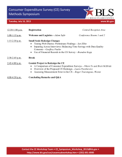 CE 2013 symposium Agenda