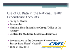 Use of CE Data in the National Health Expenditure Accounts
