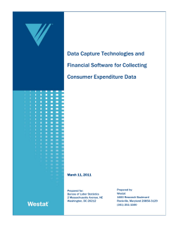 Data Capture Technologies and Financial Software for Collecting Consumer Expenditure Data