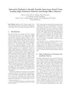 Inferential Methods to Identify Possible Interviewer Fraud Using Leading Digit Preference Patterns and Design Effect Matrices