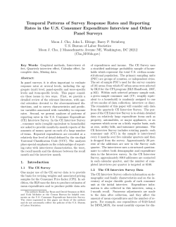 Temporal Patterns of Survey Response Rates and Reporting Rates in the U.S. Consumer Expenditure Interview and Other Panel Surveys