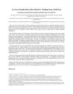 Is a User-Friendly Diary More Effective? Findings from a Field Test