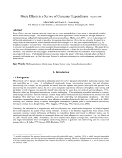 Mode Effects in a Survey of Consumer Expenditures