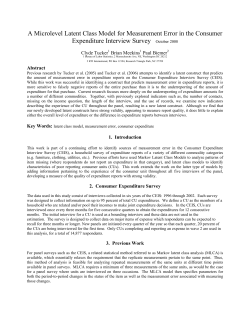 A Microlevel Latent Class Model for Measurement Error in the Consumer Expenditure Interview Survey