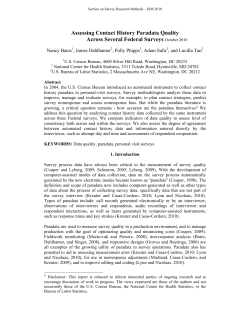 Assessing Contact History Paradata Quality Across Several Federal Surveys