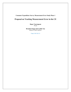 Proposal on Tracking Measurement Error in the CE