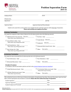 Separation Form