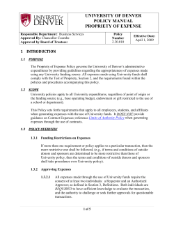 Propriety of Expense