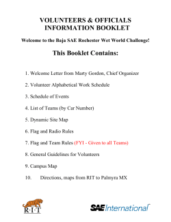 Download PDF version of Volunteers, Judges, and Officals Information Booklet