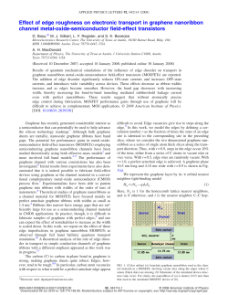 D. Basu, M. J. Gilbert , L. F. Register, S. K. Banerjee, and A. H. MacDonald,"Effect of Edge Roughness on Electronic Transport in Graphene Nanoribbon Channel Metal-Oxide-Semiconductor Field-Effect Transistors," Applied Physics Letters , 92 , 042114 (2008).