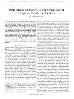 M. J. Gilbert ,"Performance Characteristics of Scaled Bilayer Graphene Pseudospin Devices," IEEE Transactions of Electron Devices , 57 , 3059 (2010).