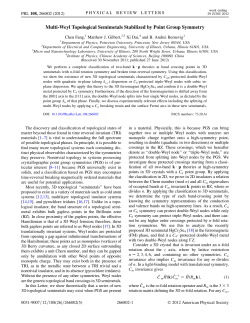 Chen Fang, Matthew J. Gilbert , Xi Dai, and B. Andrei Bernevig ,"Multi-Weyl Topological Metals Stabilized by Point Group Symmetry," Physical Review Letters 108 , 266802 (2012).