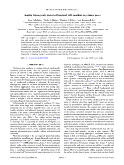 Brian Dellabetta, Taylor L. Hughes, Matthew J. Gilbert , and Benjamin L. Lev, "Imaging Topologically Protected Transport with Quantum Degenerate Gases," Physical Review B , 85 205422 (2012).