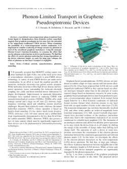 Z. J. Estrada, B. Dellabetta, U. Ravaioli, and Matthew J. Gilbert , "Phonon Limited Transport in Graphene Pseudospintronic Devices," IEEE Electron Device Letters 33 , 1465 (2012).