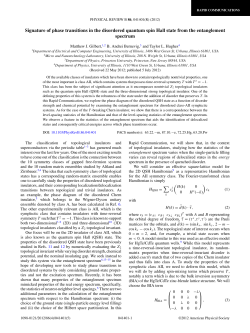 Matthew J. Gilbert , B. Andrei Bernevig, and Taylor L. Hughes, "Signatures of Phase Transitions in the Disordered Quantum Spin Hall State from the Entanglement Spectrum," Physical Review B: Rapid Communications 86 , 041401 (2012).