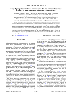 Chen Fang, Matthew J. Gilbert , Su-Yang Xu, B. Andrei Bernevig, and M. Zahid Hasan, "Surface State Quasiparticle Interference in Crystalline Topological Insulators," Physical Review B 88 , 125141 (2013)