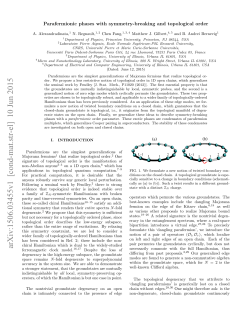 A. Alexandradinata, N. Regnault, Chen Fang, Matthew J. Gilbert , and B. Andrei Bernevig, "Parafermionic Phases with Symmetry-Breaking and Topological Order," Physical Review X , Submitted for Publication , (2015).