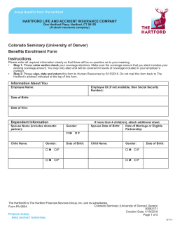 Hartford Voluntary Life Enrollment Form