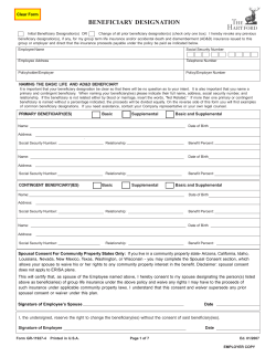 Hartford Beneficiary Designation Form
