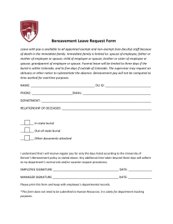 Bereavement Leave Request Form