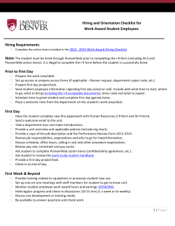 Hiring checklist for work-award student employees