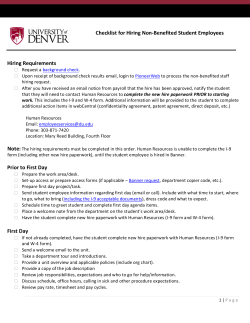 Hiring and orientation checklist for non-benefited student employees