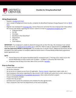 Hiring and orientation checklist for&nbsp;benefited staff