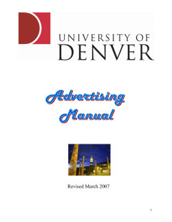 Advertising Manual