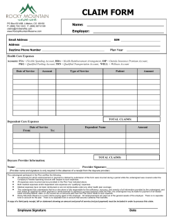 FSA Claim Form